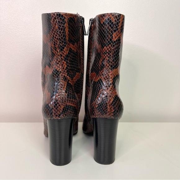 Ash Diamond Heeled Boots Brown Snake Print Leather - Picture 4 of 13